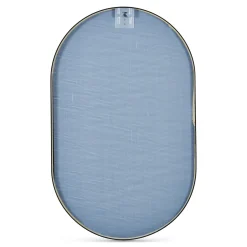 Linda ovalt spejl med sort ramme 50x80 cm