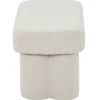 Linea bænk hvid Boucle 100x42x44 cm