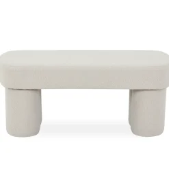 Linea bænk hvid Boucle 100x42x44 cm