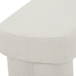 Linea bænk hvid Boucle 100x42x44 cm