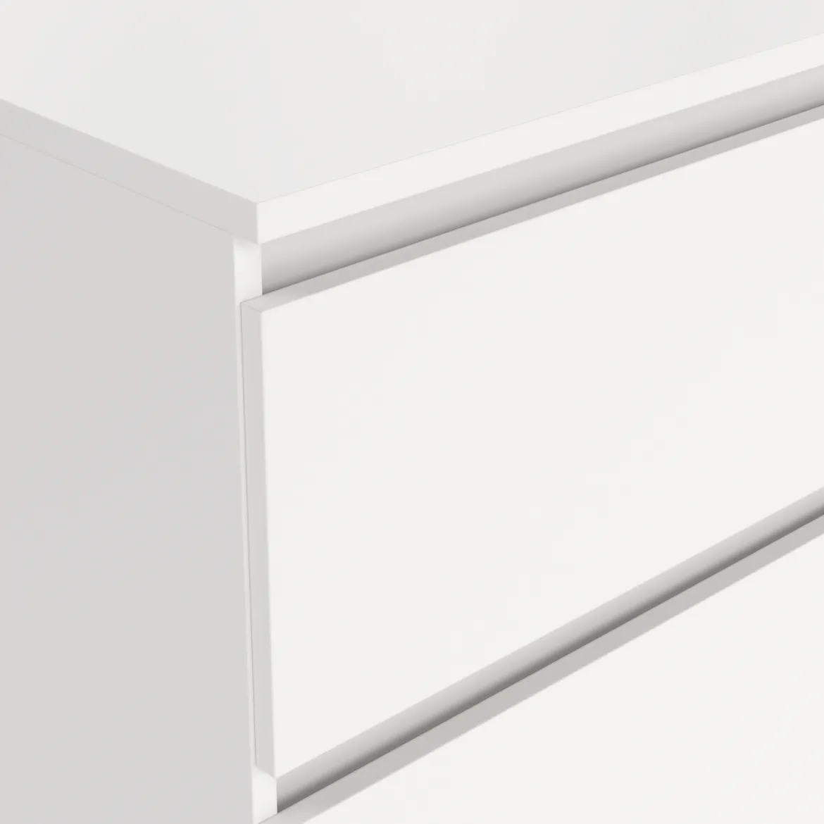 Maise kommode H:70 x B:138 x B:41 cm med 6 skuffer i hvid