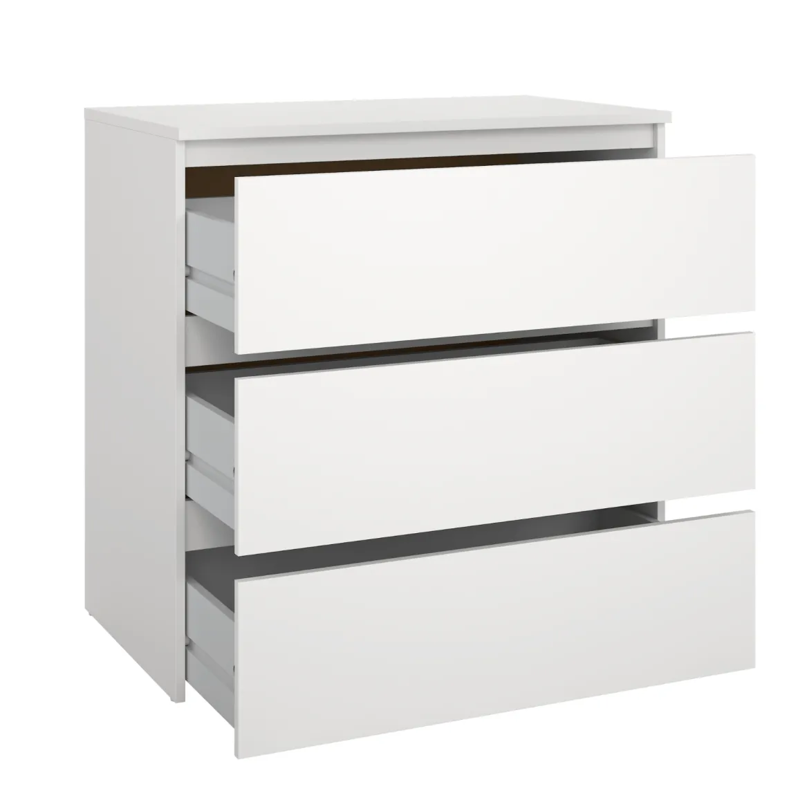 Maise kommode H:70 x B:70 x D:41 cm med 3 skuffer i hvid