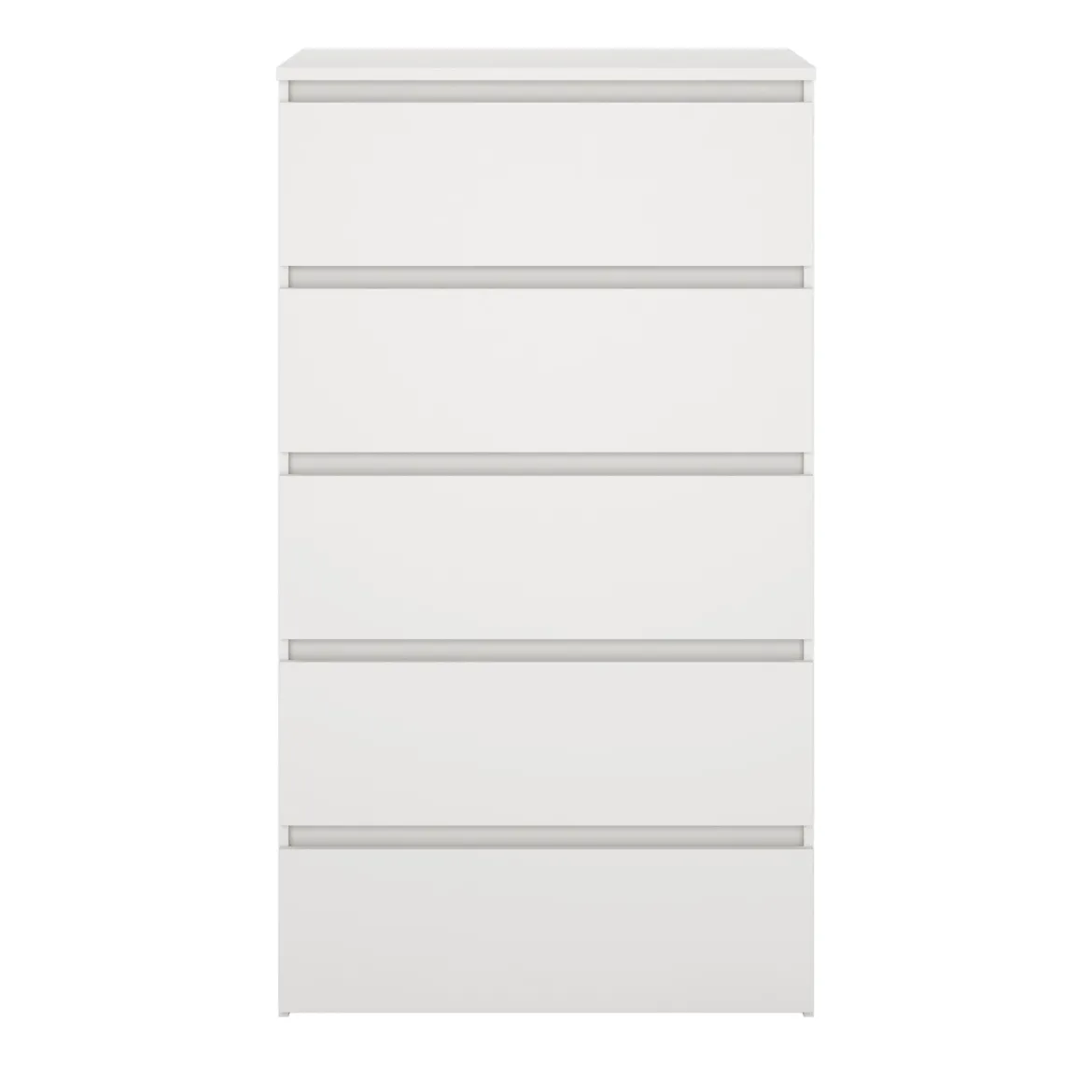 Maise kommode H:114 x B:65 x D:41 cm med 5 skuffer i hvid