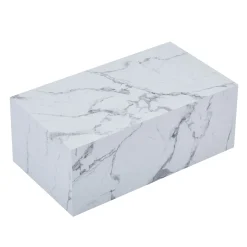 Maxine sofabord hvid marmor look 90x50 cm