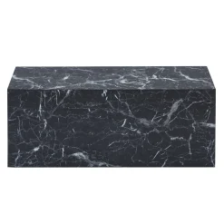 Maxine sofabord sort marmor look 90x50 cm
