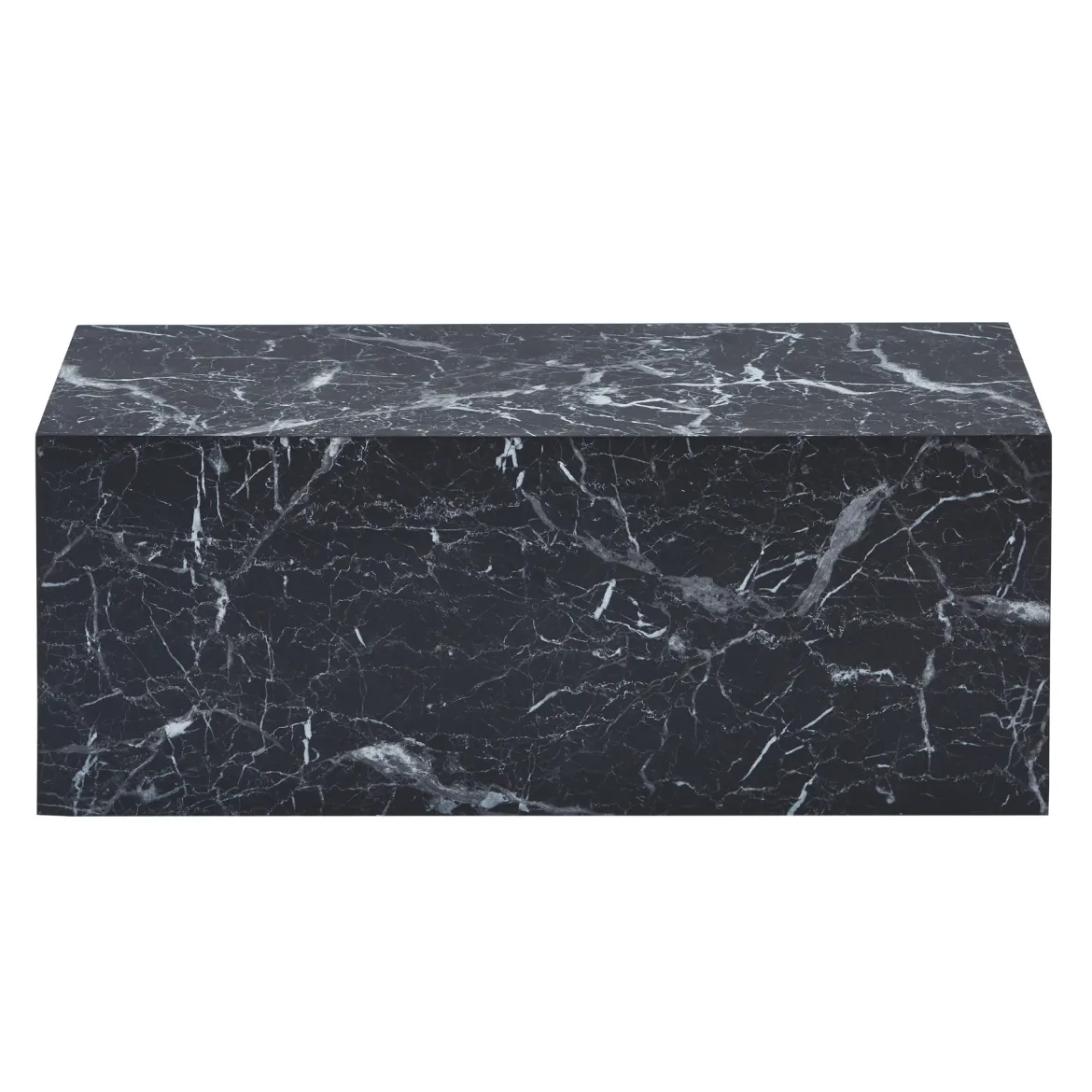 Maxine sofabord sort marmor look 90x50 cm