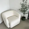 Melisa - lænestol i hvid boucle B: 92 D: 84 H: 66 cm