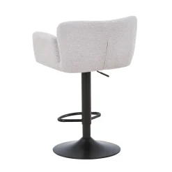 Melody Barstol - beige tekstil med justerbar højde og drejefunktion