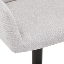 Melody Barstol - beige tekstil med justerbar højde og drejefunktion