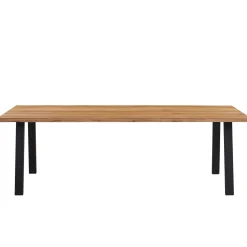 Molly plankebord - 200x95 cm - naturligt olieret eg med A-ben (Forberedt til tillægsplader)