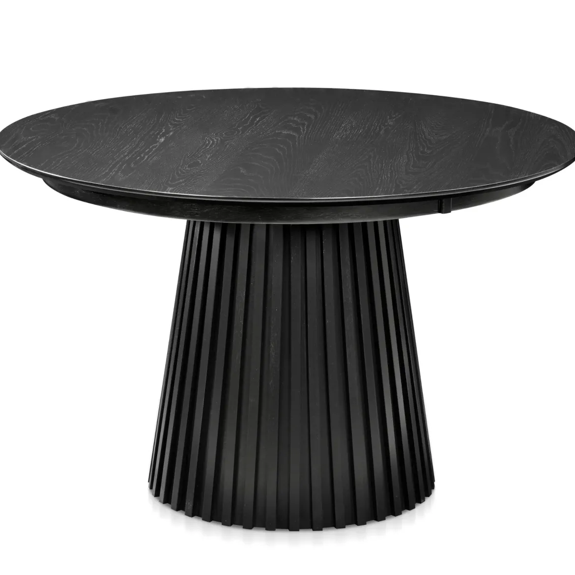 Monica rundt lamel spisebord i sort 120 cm