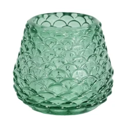 Naja glas fyrfadsstage grøn 7 cm
