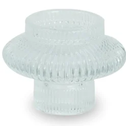 Nala glas lysestage klar 6 cm