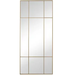 New Yorker spejl med guld/messing farvet ramme 180 x 80 cm