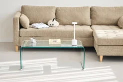 Nicole glas sofabord 95x45x35 cm