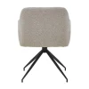 Ofelia Spisebordsstol - Beige Boucle Med Drejefunktion 360 Grader