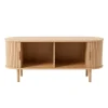 Penelope TV-bord med jalousilåger i eg - 120x40x48 cm