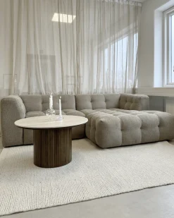 Poppy chaiselong bubble sofa sand - venstrevendt