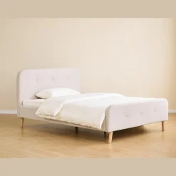 Premium Christian seng i beige 140x200 cm inkl. sengelameller og madrasser