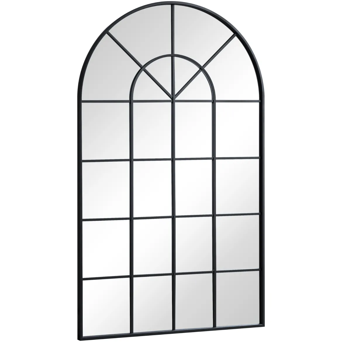 Sandra - New yorker spejl med buning sort 110x65 cm