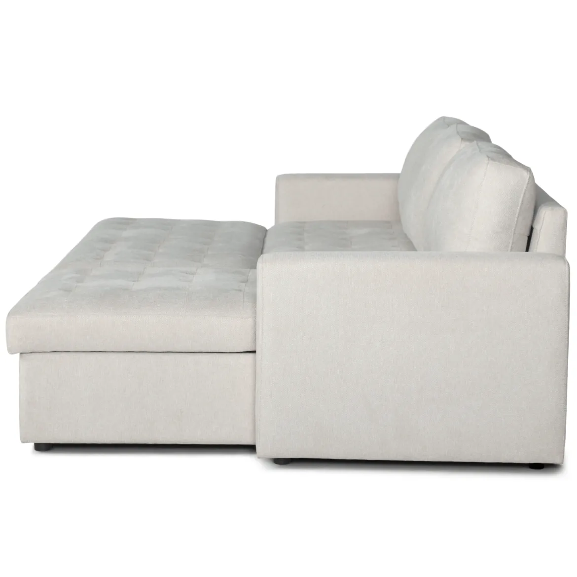 Sinus beige sovesofa med vendbar chaiselong og opbevaring
