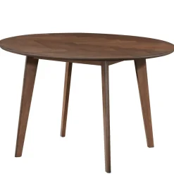 Spisebordssæt - Miles rundt spisebord Ø120 cm (Røget Egefiner) + 4x Rory spisebordsstole i røget egelook